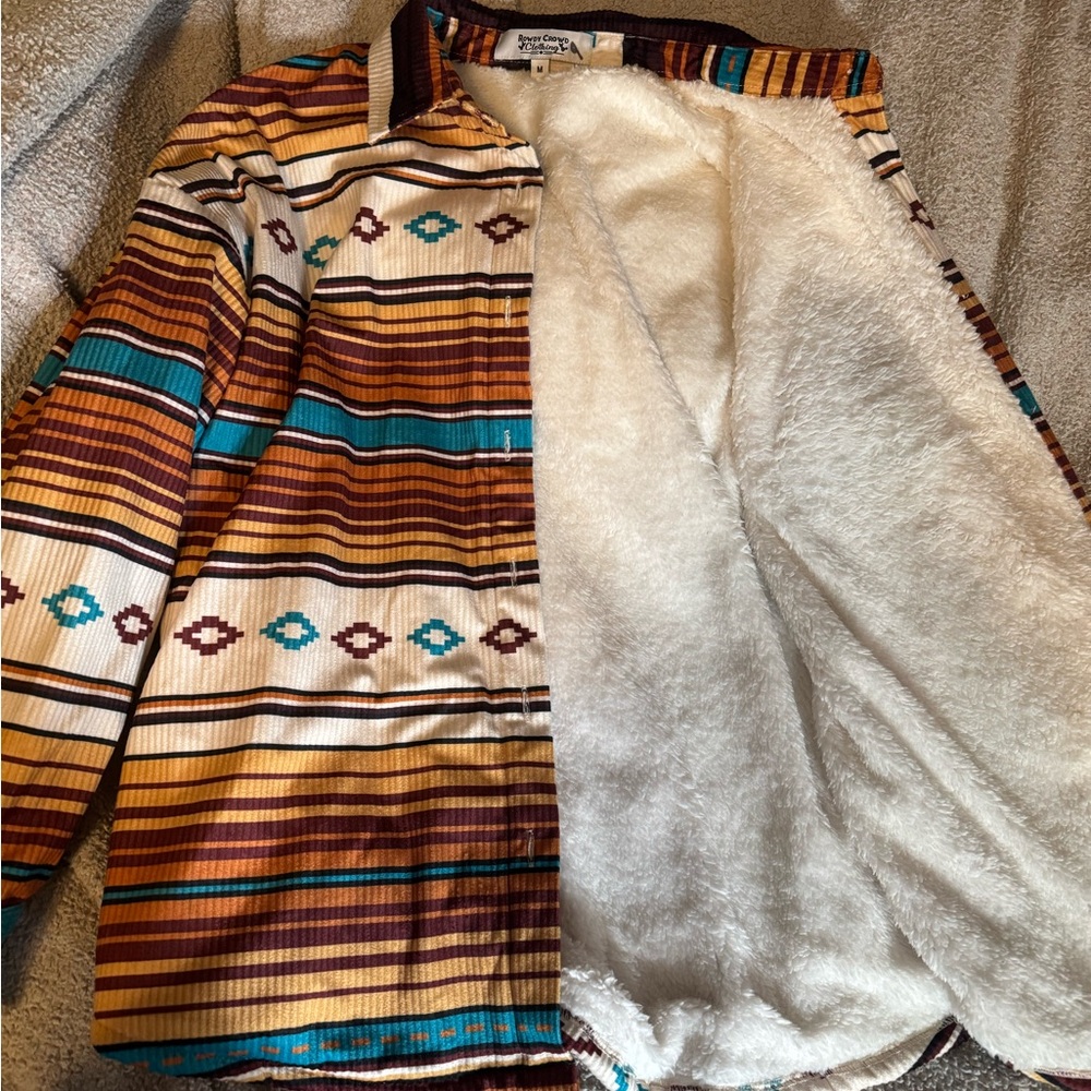 Sherpa lined Aztec jacket.